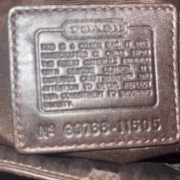 Authentic Coach Signature C Canvas w/ Leather Straps Purse Chocolate G0768-11505 - Picture 3 of 7